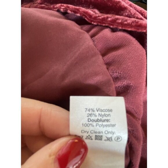 J Crew Womens Drapey Red Velvet Peplum Top Sz 2 Blouse Sleeveless Soft - Picture 10 of 10